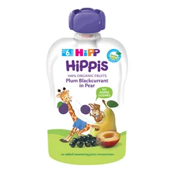 Hipp pouch šljiva, crna ribizla, kruška 100g
