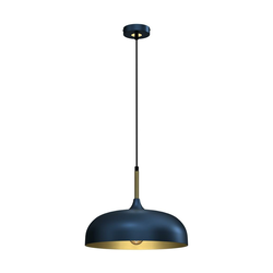 Luster na sajli LINCOLN 1xE27/60W/230V prečnika 35 cm u plavoj boji