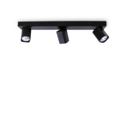 Ideal Lux - LED spot svetiljka RUDY 3xGU10/7W/230V CRI 90 crna