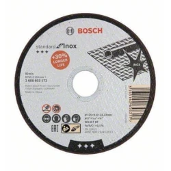 Bosch Rezna ploča ravna Standard for Inox WA 60 T BF, 125 mm, 22,23 mm, 1,6 mm ( 2608603172 )