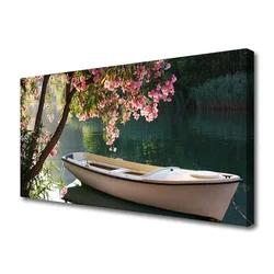 tulup.si Slika na platnu Boat tree landscape 120x60 cm