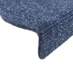 shumee Samolepilne preproge za stopnice 15 kosov 54x16x4 cm modre