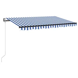 Automatska tenda sa senzorom LED 450 x 300 cm plavo-bijela