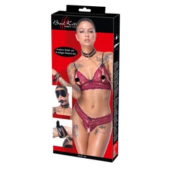 Bad Kitty Set za vezivanje, 6 delova, Crveno-crni