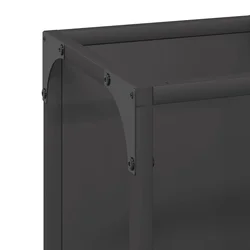 Stalak za drva crni 25x25x80 cm Hladno valjani čelik