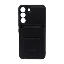 Maska za telefon LEATHER MAGSAFE WALLET za Samsung S22, Crna