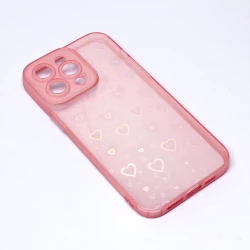 Maska za telefon Heart Color IMD za iPhone 14 Pro Max 6.7 roze
