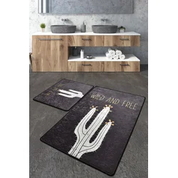 Lessentiel Maison Set 2 prostirke za kupatilo Crno-Beli