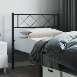 Greatstore Kovinsko posteljno vzglavje črno 100 cm