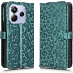 GS Ovitek za Xiaomi Redmi Note 14 4G, denarnica z rombom, zelen