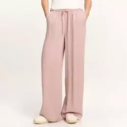Cropp - Pantalone od viskoze - pastelno pink