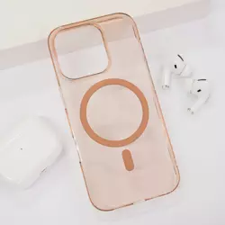 Maska Transparent Mag Case za iPhone 16 Pro zlatna