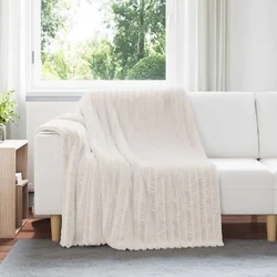 Pokrivači za bacanje 6 pcs Krema 200 x 150 cm Runo