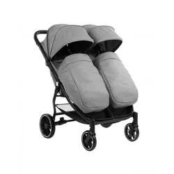 KikkaBoo kolica za blizance Happy 2 light grey (KKB40007)