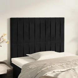 Uzglavlje Crno 80x5x118/128 cm Baršunasto