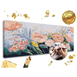 Slikanje po številkah PREMIUM GOLD - Vrt z vrtnicami - Vrt z vrtnicami