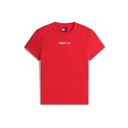 Tommy Jeans Majica ESSENTIAL rdeča