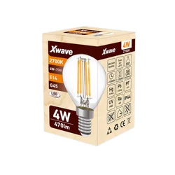 XWave filament sijalica/ E14/ 4W /G45/ 220V/ toplo bela / 2700K ( E14 4W SL-F-G4-2700K-C )