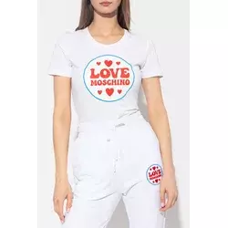 Love Moschino Ženska majica W4H1920E1951-A00, Bela