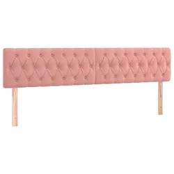 Vidaxl Posteljno vzglavje roza 180x7x78/88 cm žamet