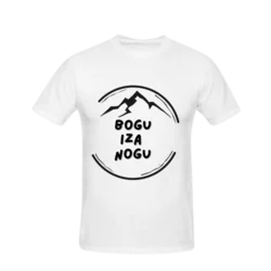 Muška majica Bogu iza nogu CS4177, Bela