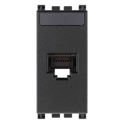 VIMAR ARKÉ PRIKLJ. RJ45 CAT6 6A LAN (RJ45) ANTRACIT VI19339.13