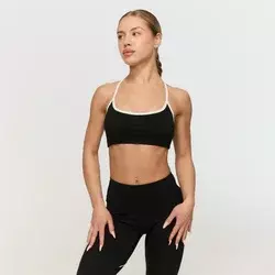 GymBeam Varsity Sports Bra Black
