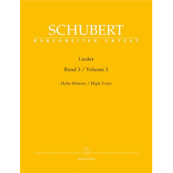 SCHUBERT:LIEDER VOL.3 HIGH VOICE