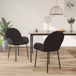 Blagovaonske stolice od umjetne kože 2 kom crne