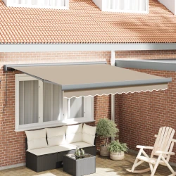 Povlačivi tende Bež 350 x 250 cm Platno i Aluminij