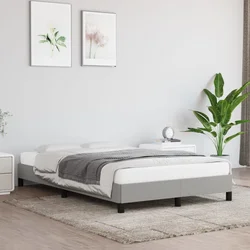 Okvir za krevet bez madraca svjetlosivi 120x190 cm od tkanine
