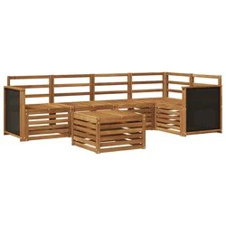 Sekcijska garnitura 5 pcs Prirodna Čvrsto drvo akacije