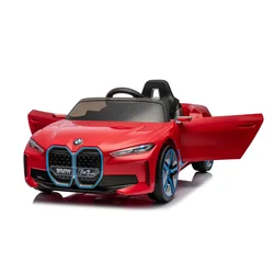 Premium Stil Automobil na akmulator za decu BMW I4, 12V, Crveni