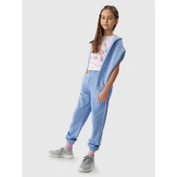 Girls jogger sweatpants 4F - denim