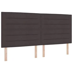 Vidaxl Vzglavje Temno rjava 200 cm blago