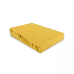 Posteljna rjuha temno rumena froté EMI, Ponjava 90 (100)x200