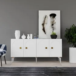 Hanah Home Konzola Owen, 150x79x40 cm, Antracit-srebrne boje