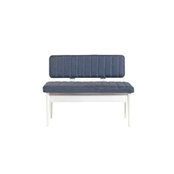 Hanah Home Trpezarijska klupa Vina Bank 110x85x40cm Bijelo-tamnoplava