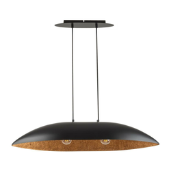 Luster na sajli GONDOLA 2xE27/60W/230V crna/bakarna