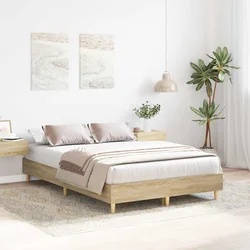 vidaXL Konstrukcija postelje Sonoma 137 x 190 cm Konstruiran les
