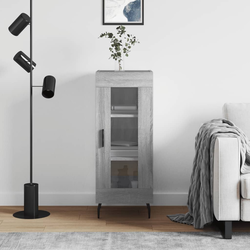 vidaXL Komoda siva sonoma 34,5x34x90 cm inženirski les