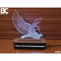 Black Cut 3D Lampa jednobojna - Orao ( A009 )