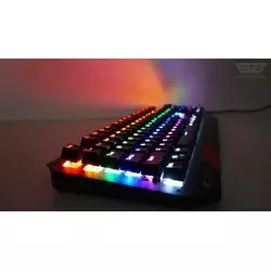 CANYON Wired multimedia gaming keyboard with lighting effect, 108pcs rainbow LED, Numbers 104keys, EN double injection layout, cable length 1.8M