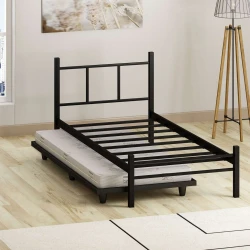 Hanah Home Ram za krevet Yavrulu, 80x180 cm,Crni