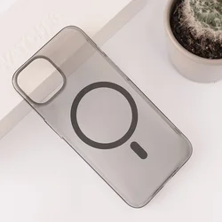 Maska Transparent Magsafe za iPhone 14, Crna