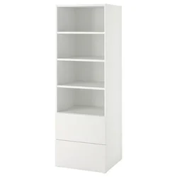SMASTAD / PLATSA Biblioteka, bela bela/s 2 fioke, 60x57x181 cm