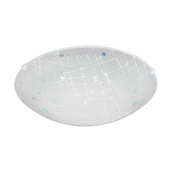 Eglo Vereda plafonjera/1, led, 11w, 950lm, prečnik 315, kristal/bela