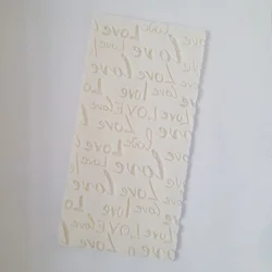 KREATIVNI SLATKIŠI Emboser pločica za dekorisanje kolača Love, 8x16 cm, Bela