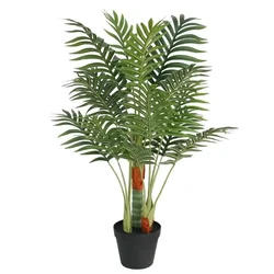 Vidaxl Umetna palma s 3 debli zelena 85 cm PP