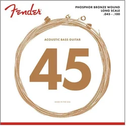 Fender Phosphor Bronze Bass Guitar Strings, Light 45-100